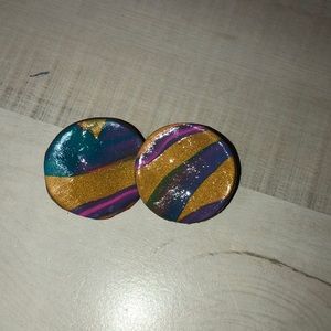 Homemade clay earrings